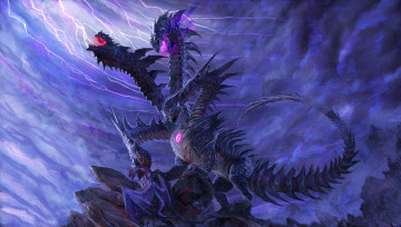 Картинка фэнтези драконы гора фон дракон