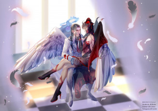 Картинка аниме mo+dao+zu+shi лань ванцзы вэй усянь ангел демон перья