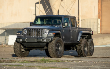 Картинка автомобили jeep 2021 gladiator 6x6 4k вид спереди next level американские