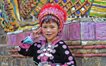 Картинка разное дети девочка костюм храм