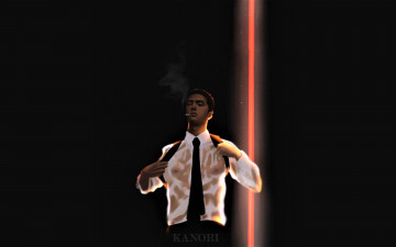 Картинка рисованное кино +мультфильмы ван ибо сигарета рубашка галстук