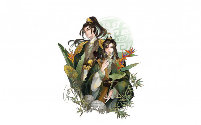 Обои картинки фото аниме, mo dao zu shi, не, минцзюе, хуайсан, цветы