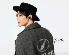 Картинка мужчины hou+ming+hao актер шляпа пальто