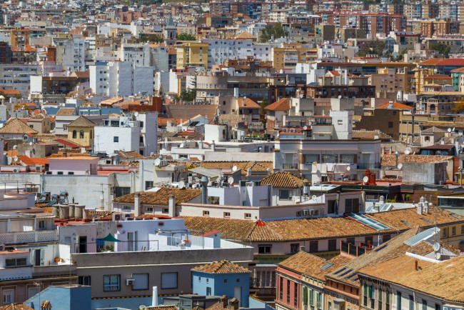 Обои картинки фото города, малага , испания, панорама