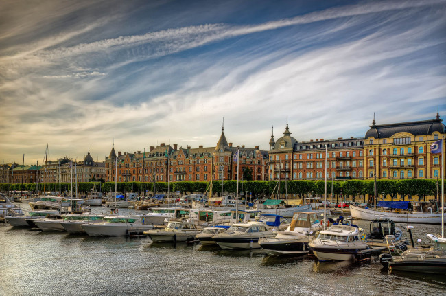Обои картинки фото stockholm, корабли, порты, причалы