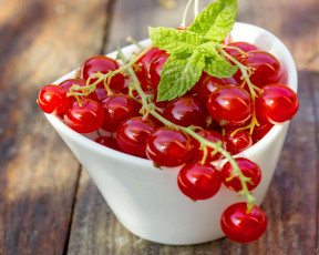 Картинка еда смородина redcurrant миска ягоды красная
