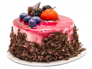 Картинка еда торты шоколад ягоды торт