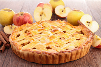 Картинка еда пироги яблоки начинка выпечка яблочный пирог