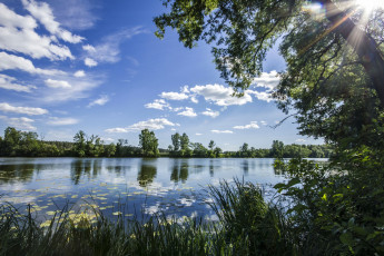 Картинка природа реки озера небо вода солнце