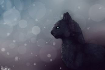 Картинка рисованные животные +коты взгляд