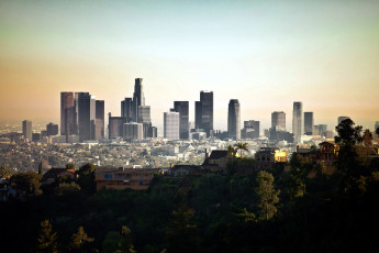 обоя города, лос-анджелес , сша, панорама