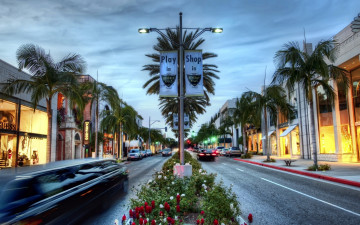 Картинка города лос-анджелес+ сша магазины пальмы улица