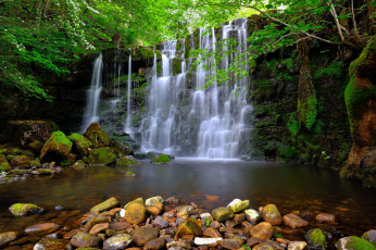 Картинка природа водопады water river stream rocks waterfall вода река поток водопад камни