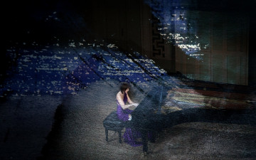 Картинка музыка -другое девушка рояль