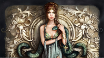 Картинка liliana moga фэнтези красавицы чудовища девушка змея
