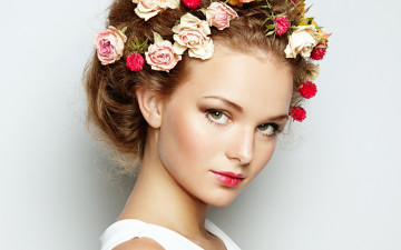 Картинка девушки -unsort+ лица +портреты макияж цветы волосы девушка красивая весна