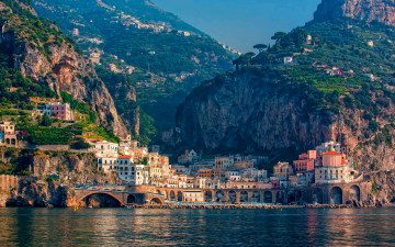Картинка города -+пейзажи море город горы дома италия