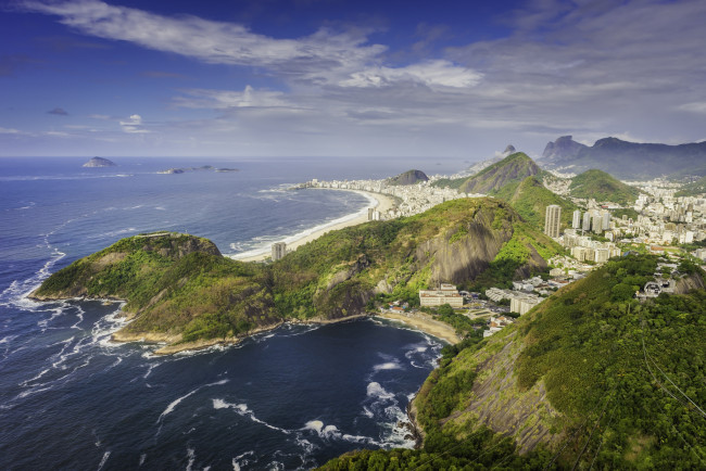 Обои картинки фото rio de janeiro, города, рио-де-жанейро , бразилия, здания, бухта, пляж, океан