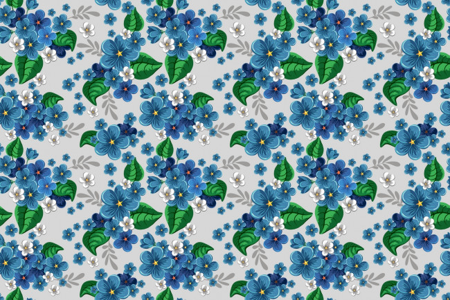 Обои картинки фото векторная графика, цветы , flowers, узор, синий, цветы