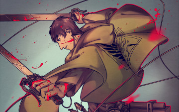 Картинка аниме shingeki+no+kyojin атака титанов