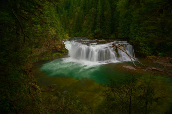 Картинка природа водопады река деревья лес водопад