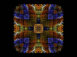 Картинка 3д графика fractal фракталы узор тёмный фрактал