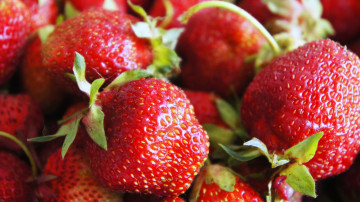Картинка еда клубника земляника красные ягоды