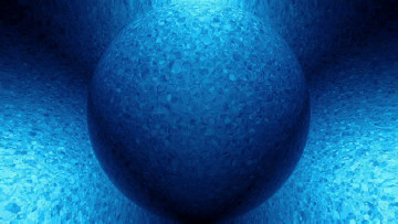 Картинка 3д графика шары синий шар