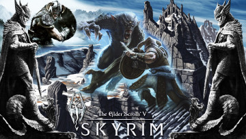 Картинка the elder scrolls skyrim видео игры монстр