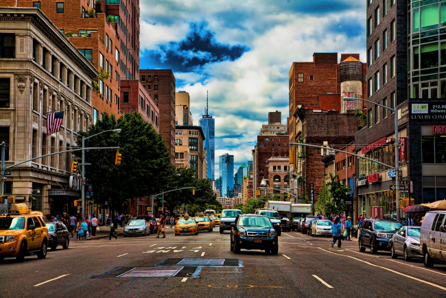 Обои картинки фото города, нью, йорк, сша, дорога