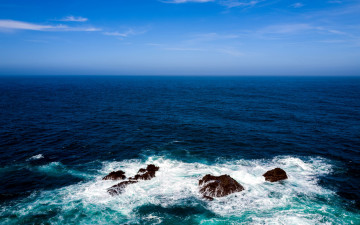 Картинка природа моря океаны камни волны