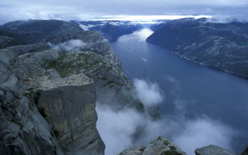 Картинка природа реки озера норвегия фьорд горы
