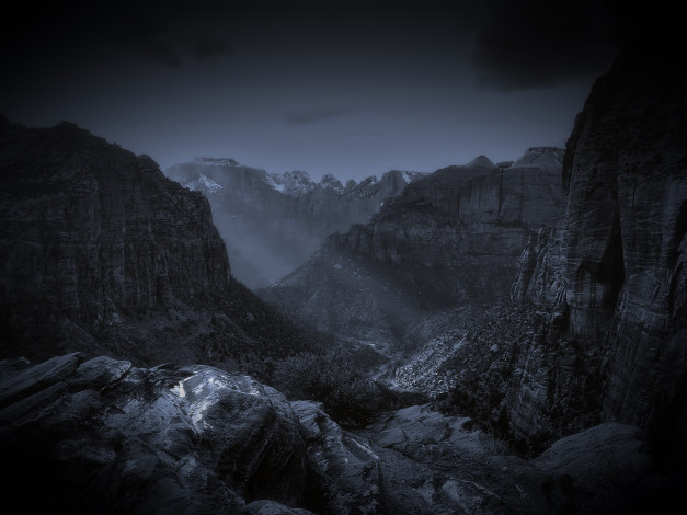 Обои картинки фото природа, горы, ночь
