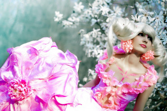 Картинка девушки -unsort+ блондинки +светловолосые цветы блондинка