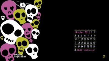 Картинка календари праздники салюты черепа черный