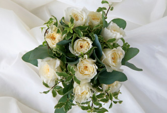 Картинка цветы букеты композиции розы плющ свадебный