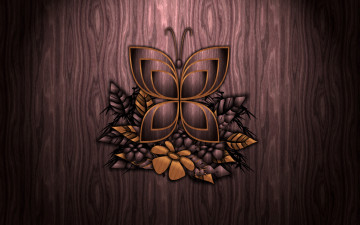 Картинка 3д графика textures текстуры бабоЧка цветок стена