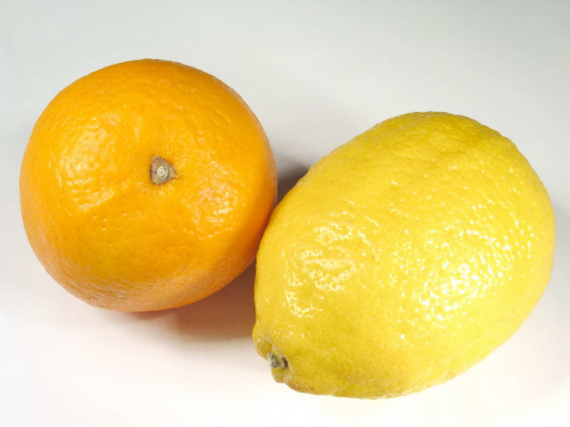 Обои картинки фото еда, цитрусы, лимон, апельсин