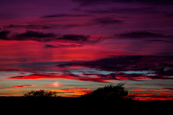 Картинка природа восходы закаты заря малиновая облака
