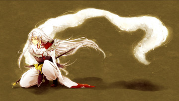 обоя аниме, inuyasha, демон, sesshomaru, арт