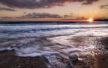 Картинка природа восходы закаты пляж океан