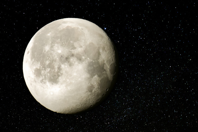 Обои картинки фото moon and milky way, космос, луна, спутник