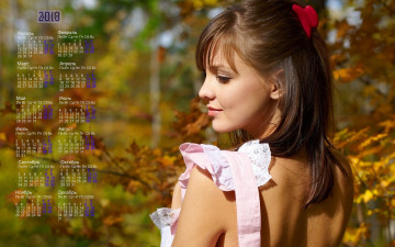 Картинка календари девушки осень заколка профиль