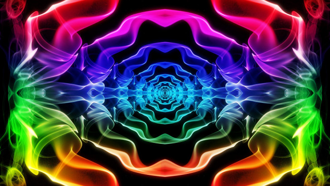 Обои картинки фото 3д графика, фракталы , fractal, тоннель, бесконечность, кольца, цвета