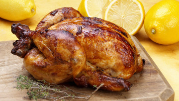 Картинка еда мясные+блюда курица лимоны