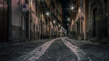 Картинка города -+огни+ночного+города вечер улица