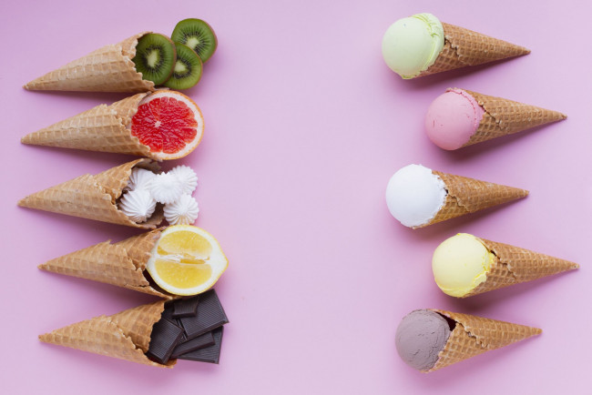 Обои картинки фото еда, мороженое,  десерты, ассорти