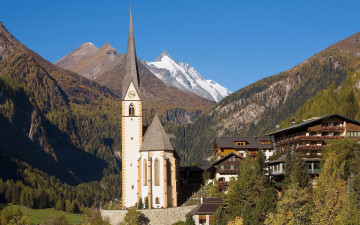 обоя heiligenblut, austria, города, католические, соборы, костелы, аббатства