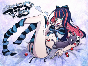 Картинка аниме panty stocking with garterbelt