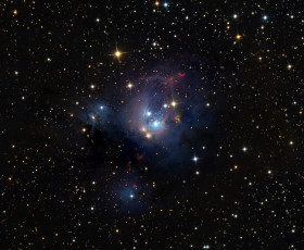 Картинка космос галактики туманности цефей туманность ngc 7129 звезды